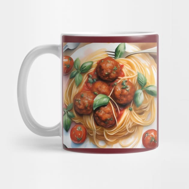 National Spaghetti Day - January 4 - Watercolor by Oldetimemercan